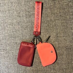 Gently used lululemon keychain with double card holders